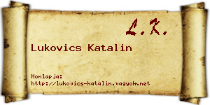 Lukovics Katalin névjegykártya