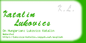 katalin lukovics business card